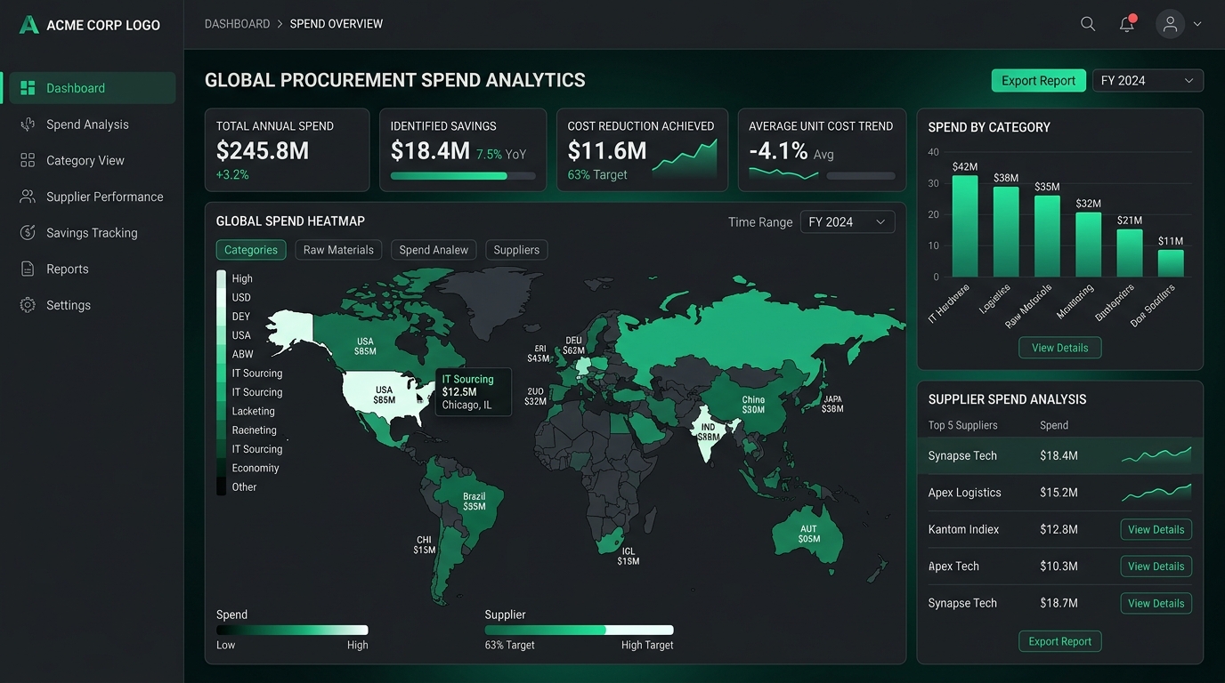 Enterprise Spend Analytics Dashboard