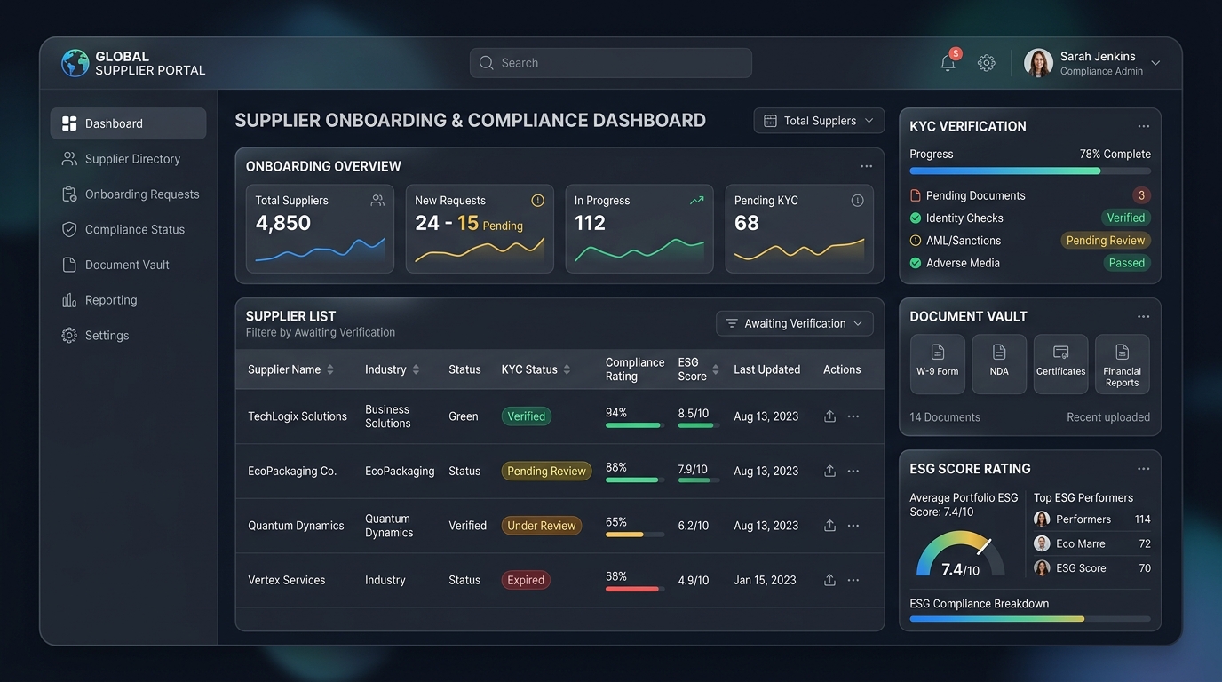 Supplier Onboarding and Verification Portal